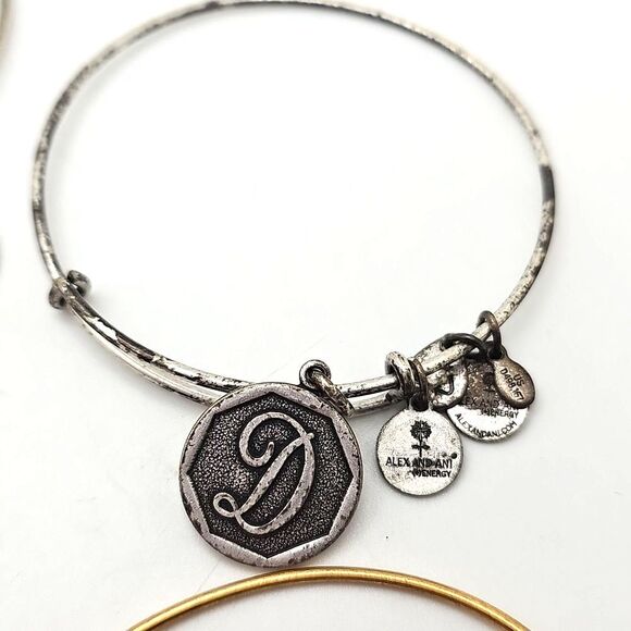 Bracelets by Alex and Ani set Silvertone and Goldtone Hardware - Picture 6 of 6